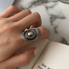 Retro Geometric Copper Rings