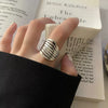 Retro Geometric Copper Rings
