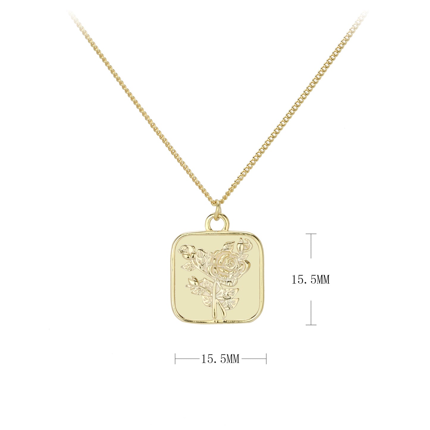 Simple Style Flower Sterling Silver Plating Gold Plated Pendant Necklace