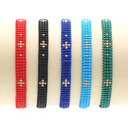 Streetwear Cross Glass Glass Rope Women's Unisex Bracelets