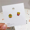 1 Pair Sweet Heart Shape Pineapple French Fries Enamel Plating Alloy Ear Studs
