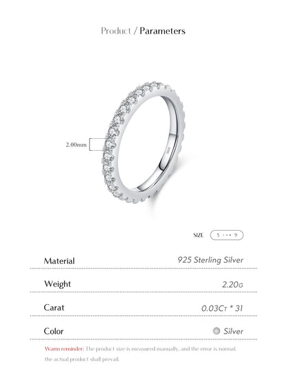 Ig Style Simple Style Round Sterling Silver Gra Plating Inlay Moissanite Rhodium Plated Rings