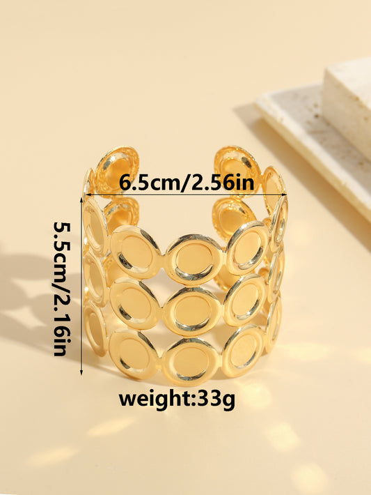 Retro Simple Style Solid Color Metal Plating Women's Bangle