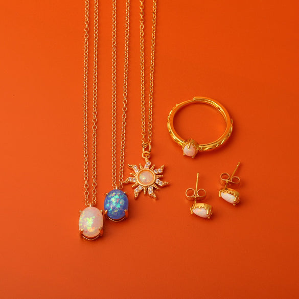 Elegant Streetwear Moon Heart Shape Titanium Steel Plating 18k Gold Plated Rings Earrings Necklace