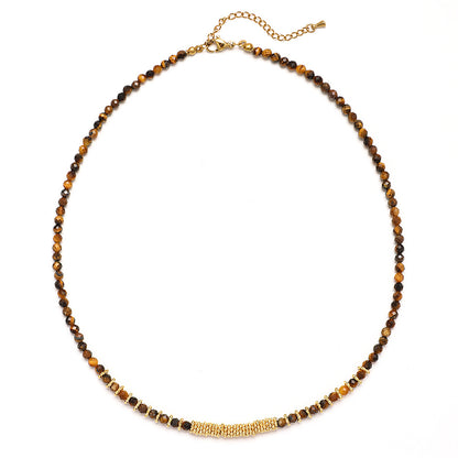 Simple Style Color Block Beaded Copper Beaded Women's Necklace