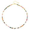 Sweet Geometric Color Block Freshwater Pearl Tourmaline Copper Beaded Handmade Women's Necklace