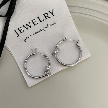 1 Pair Simple Style Commute Solid Color 304 Stainless Steel Earrings
