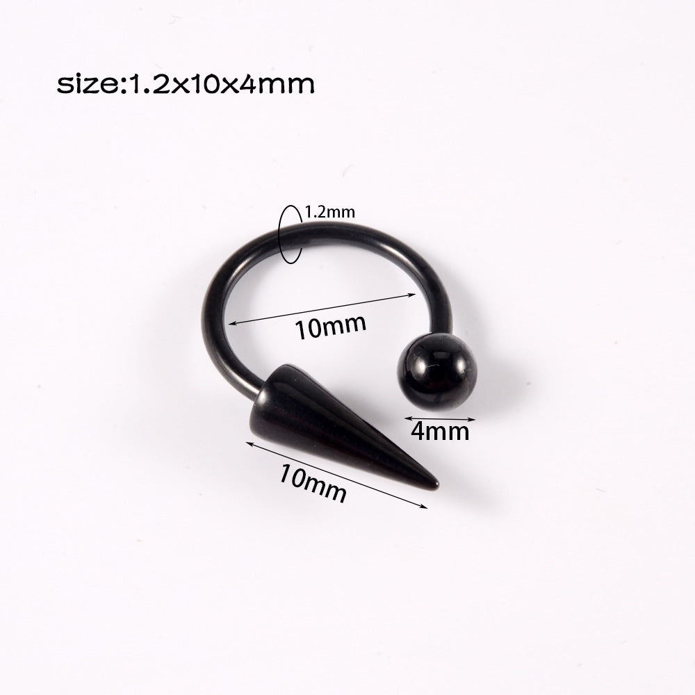 Simple Style Geometric Stainless Steel Plating Unisex Labret 1 Piece