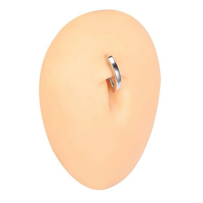 Simple Style Solid Color Stainless Steel Polishing Belly Ring