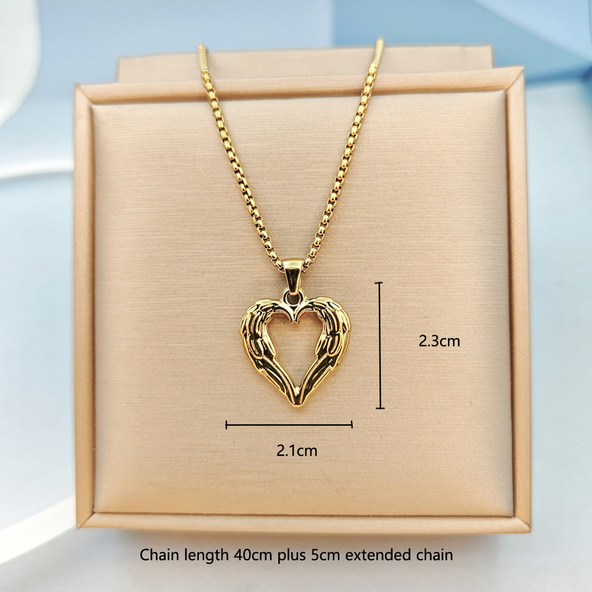 Vintage Style Simple Style Heart Shape Stainless Steel Plating 18k Gold Plated Pendant Necklace
