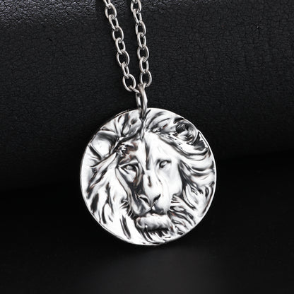 Simple Style Lion Alloy Plating Silver Plated Unisex Pendant Necklace