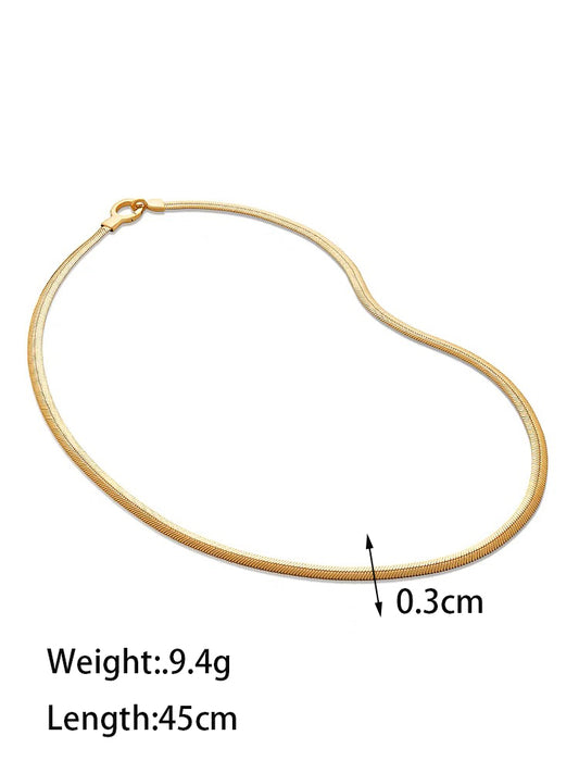 Ig Style Simple Style Solid Color Sterling Silver Plating 18k Gold Plated Necklace