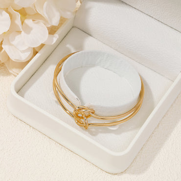 Simple Style Classic Style Geometric Alloy Plating 14k Gold Plated Women's Bangle