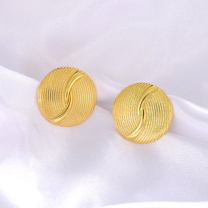 1 Pair Hip-hop Simple Style Solid Color Plating Copper 18k Gold Plated White Gold Plated Ear Studs