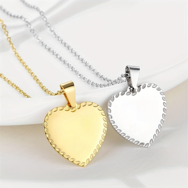 Simple Style Commute Heart Shape Stainless Steel Plating 18k Gold Plated Women's Pendant Necklace