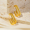 1 Pair Ig Style Casual Streetwear Geometric Plating Copper 18k Gold Plated Ear Studs