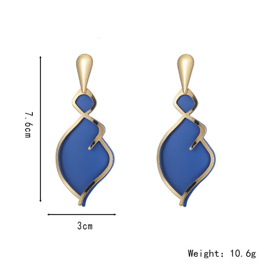 1 Pair Casual Elegant Geometric Plating Metal Drop Earrings