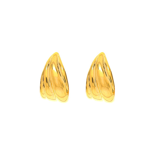 1 Pair Lady Geometric Plating Copper Ear Studs
