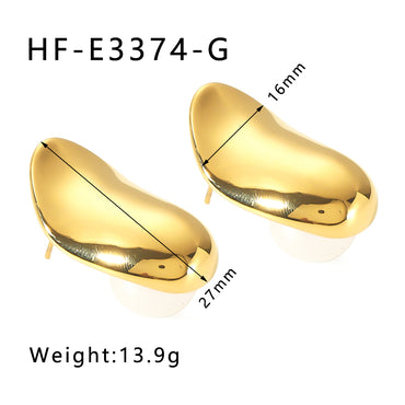 1 Pair Casual Vacation Geometric Plating Stainless Steel 18k Gold Plated White Gold Plated Gold Plated Ear Studs