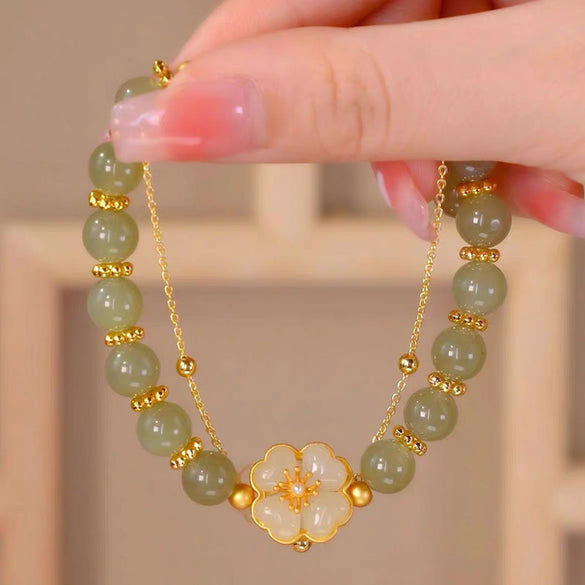 Chinoiserie Geometric Resin Glass Wholesale Bracelets