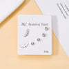 Wholesale Jewelry Simple Style Star Tree Heart Shape Stainless Steel Alloy Rhinestones Plating Inlay Ear Studs
