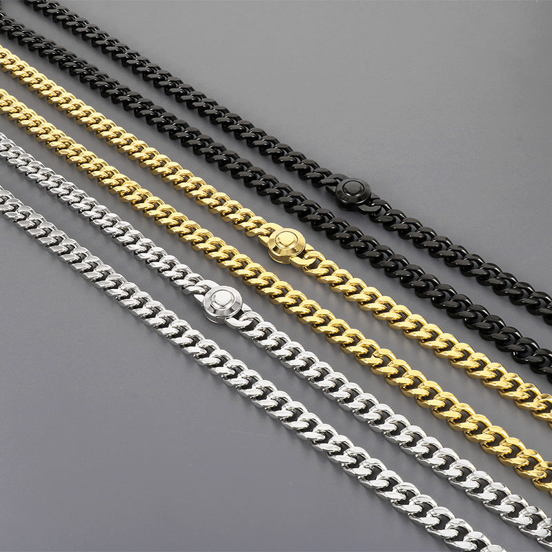 Wholesale Casual Simple Style Geometric Titanium Steel Plating Bracelets Necklace