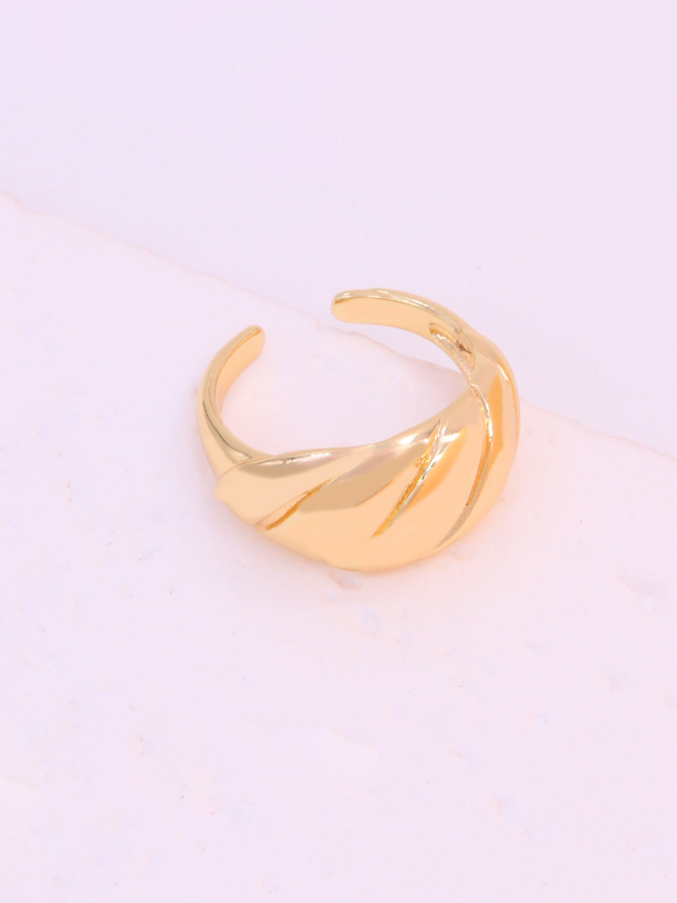 Hip-hop Solid Color Classic Style Hand Heart Shape Copper Shiny Metallic Polishing Plating 18k Gold Plated Women's Open Rings Rings
