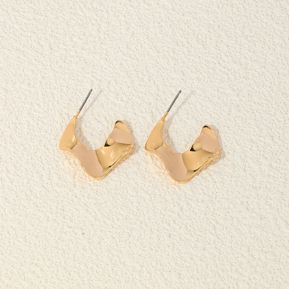 1 Piece Simple Style Commute C Shape Solid Color Plating Alloy Ear Studs