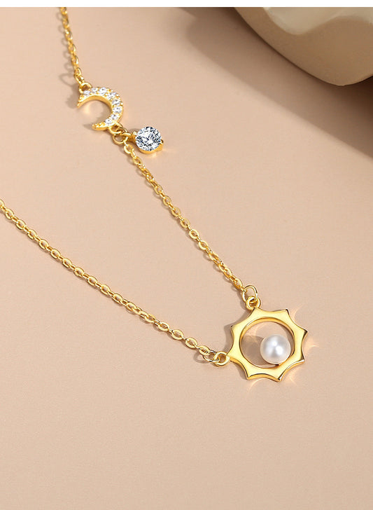 Simple Style Geometric Solid Color Sterling Silver Plating Pendant Necklace