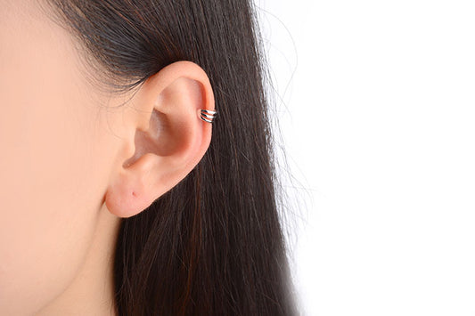 1 Pair Basic C Shape Plating Copper Ear Cuffs