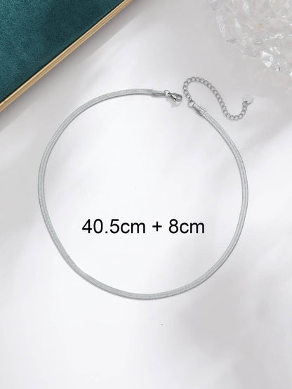 Stainless Steel Simple Style Classic Style Solid Color Necklace