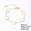 Ig Style Simple Style Flower Stainless Steel Titanium Steel Plating Chain Inlay Shell Bracelets