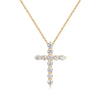 Simple Style Cross Sterling Silver Plating Inlay Zircon 14k Gold Plated Rose Gold Plated Silver Plated Pendant Necklace
