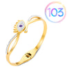 Fashion Geometric Stainless Steel Plating Zircon Bangle