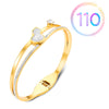 Fashion Geometric Stainless Steel Plating Zircon Bangle