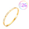 Fashion Geometric Stainless Steel Plating Zircon Bangle