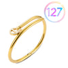 Fashion Geometric Stainless Steel Plating Zircon Bangle