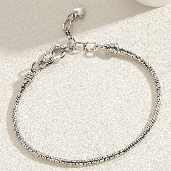 Elegant Commute Solid Color Copper 14k Gold Plated White Gold Plated Bracelets In Bulk