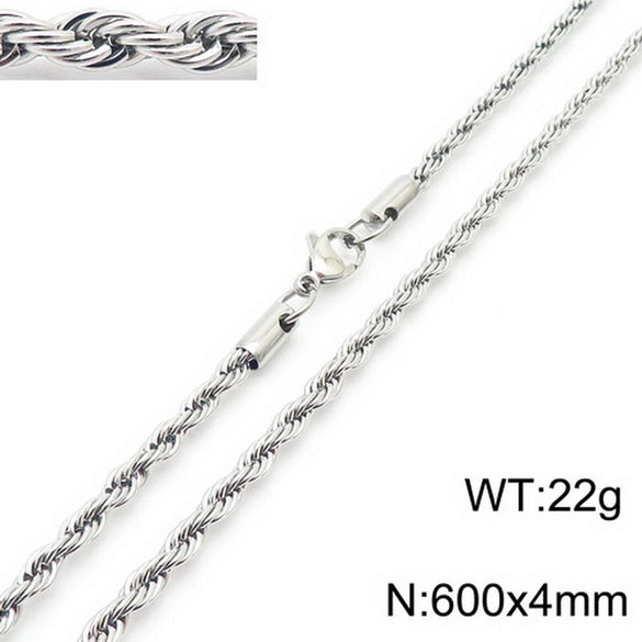 Hip-Hop Geometric Stainless Steel Plating Unisex Necklace
