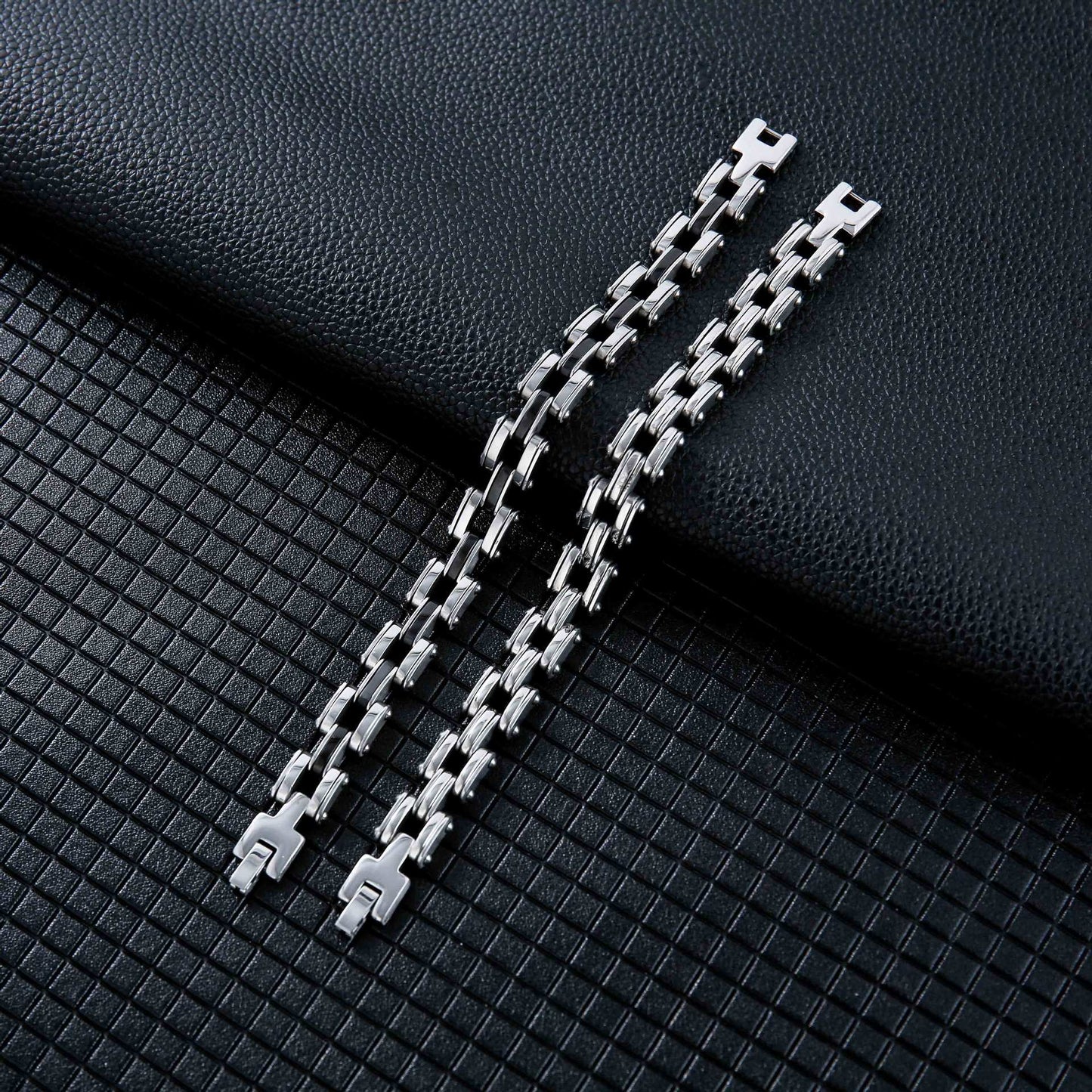 Hip-hop Geometric Titanium Steel Plating Bracelets