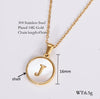 Simple Style Letter Shell Pendant Necklace