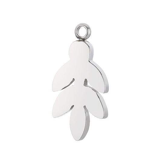 Simple Style Leaf Stainless Steel Jewelry Accessories