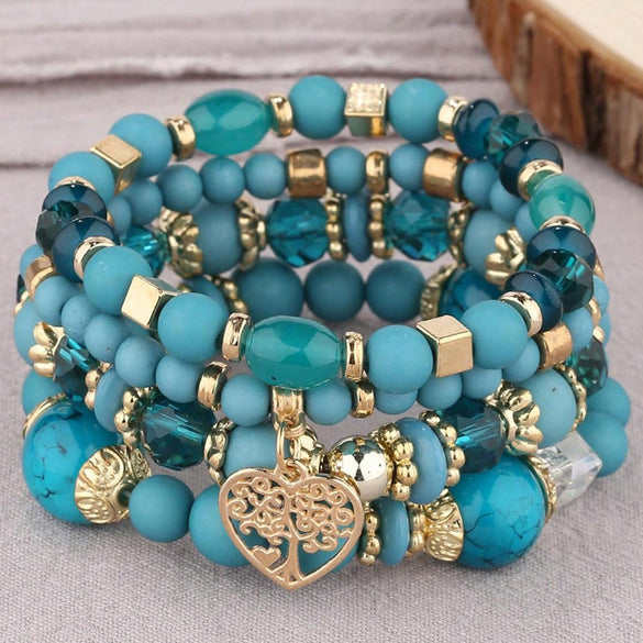 Casual Ethnic Style Geometric Ccb Beaded Women's Bracelets