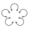 Classic Style Solid Color Stainless Steel Nose Ring In Bulk