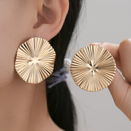 1 Pair Simple Style Geometric Plating Metal Drop Earrings