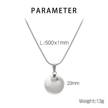 Simple Style Geometric Titanium Steel Plating Necklace
