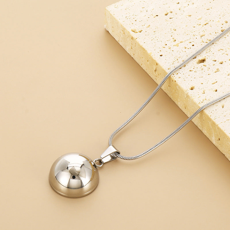 Simple Style Geometric Titanium Steel Plating Necklace