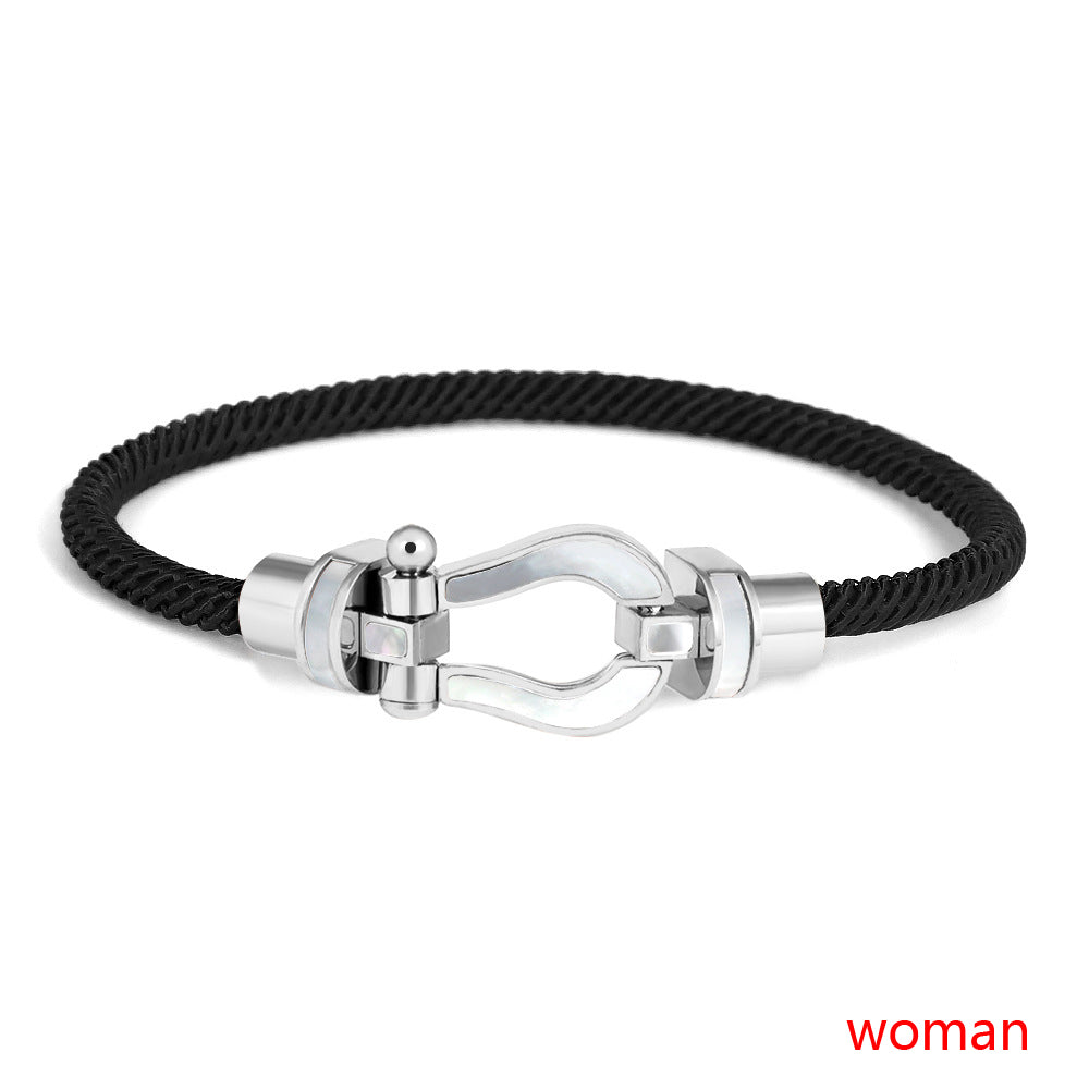 Lady Solid Color Stainless Steel Women's Bracelets