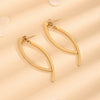 1 Pair Casual Simple Style Geometric Polishing Plating Titanium Steel 18k Gold Plated Drop Earrings
