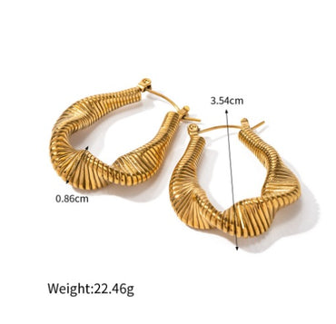 1 Pair Simple Style Classic Style Solid Color Plating Titanium Steel 18k Gold Plated Ear Studs